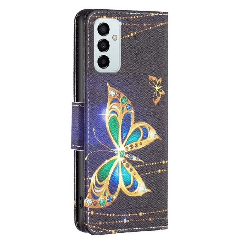 Etui Folio do Samsung Galaxy M23 5G Złoty Motyl