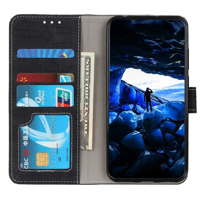 Etui Folio do Samsung Galaxy M33 5G Efekt Skóry Krokodyla