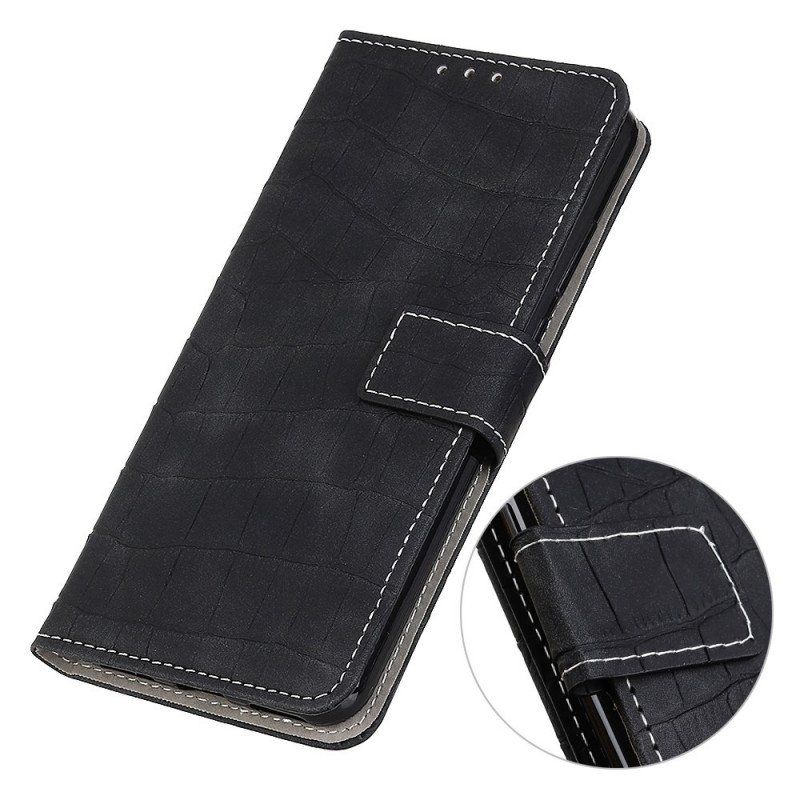 Etui Folio do Samsung Galaxy M33 5G Efekt Skóry Krokodyla