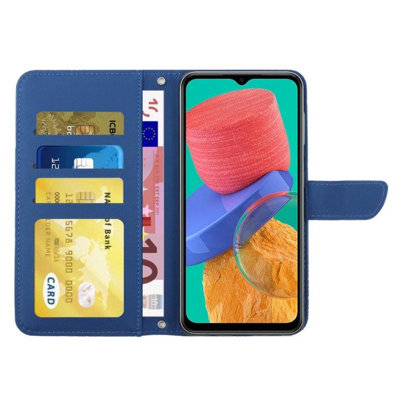 Etui Folio do Samsung Galaxy M33 5G Motyle I Pasek Na Ramię