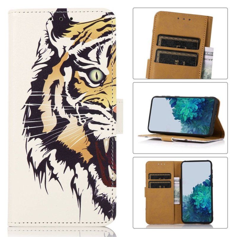 Etui Folio do Samsung Galaxy M33 5G Zaciekły Tygrys