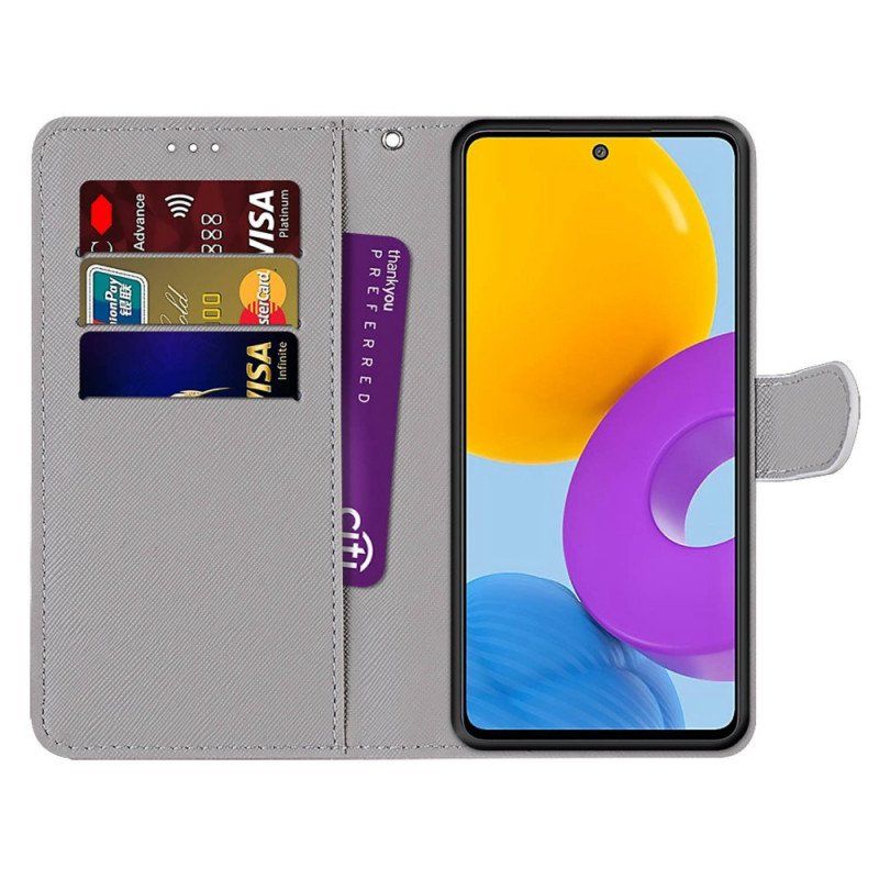 Etui Folio do Samsung Galaxy M52 5G Fluorescencyjny Wilk