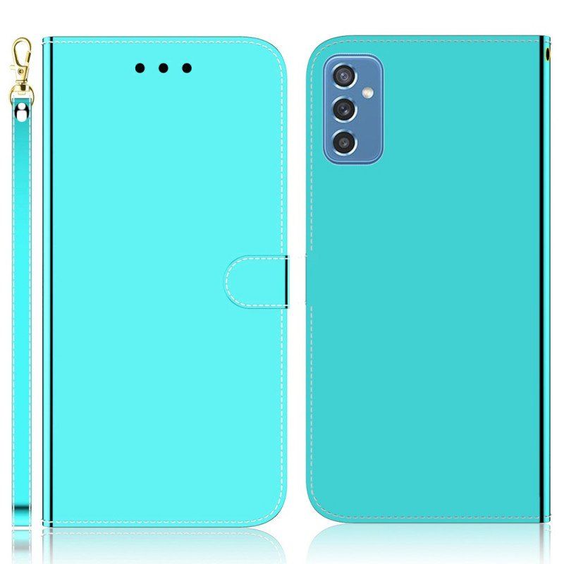 Etui Folio do Samsung Galaxy M52 5G Lustro Ze Sztucznej Skóry