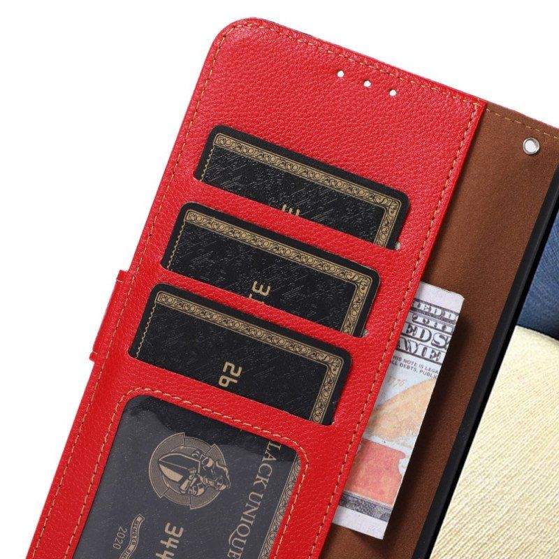 Etui Folio do Samsung Galaxy M52 5G Rfid Khazneh W Stylu Liczi