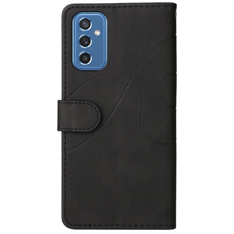 Etui Folio do Samsung Galaxy M52 5G z Łańcuch Linia Tuszu Do Smyczy