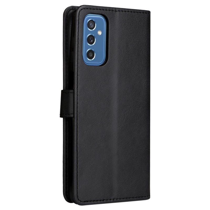 Etui Folio do Samsung Galaxy M52 5G z Łańcuch Paskowata Matowa Skóra