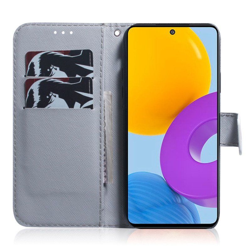 Etui Folio do Samsung Galaxy M52 5G Zimowy Wilk