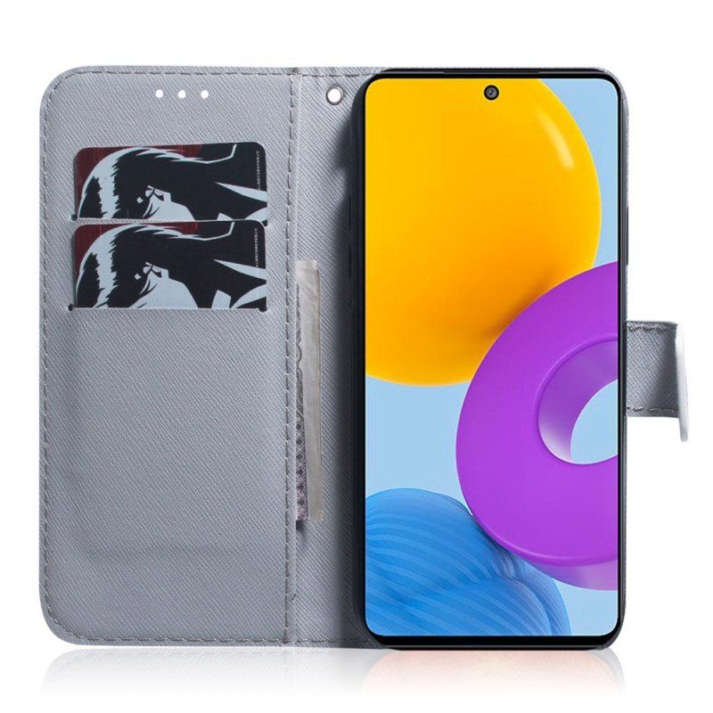 Etui Folio do Samsung Galaxy M52 5G Zimowy Wilk