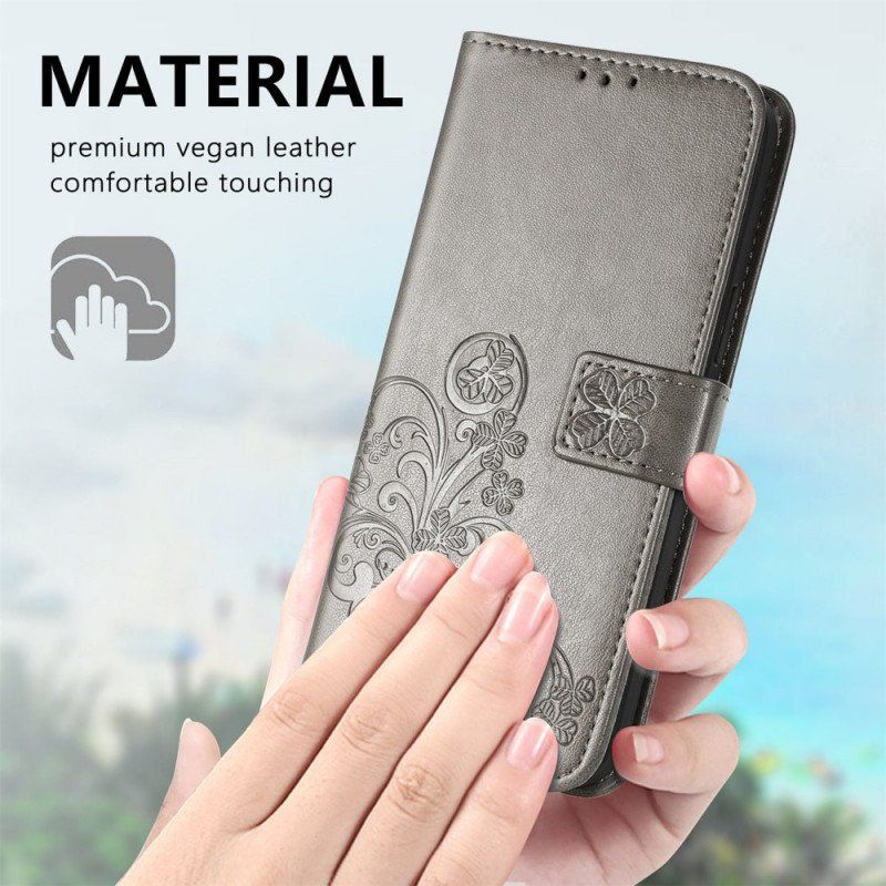 Etui Folio do Samsung Galaxy M53 5G Czterolistna Koniczyna