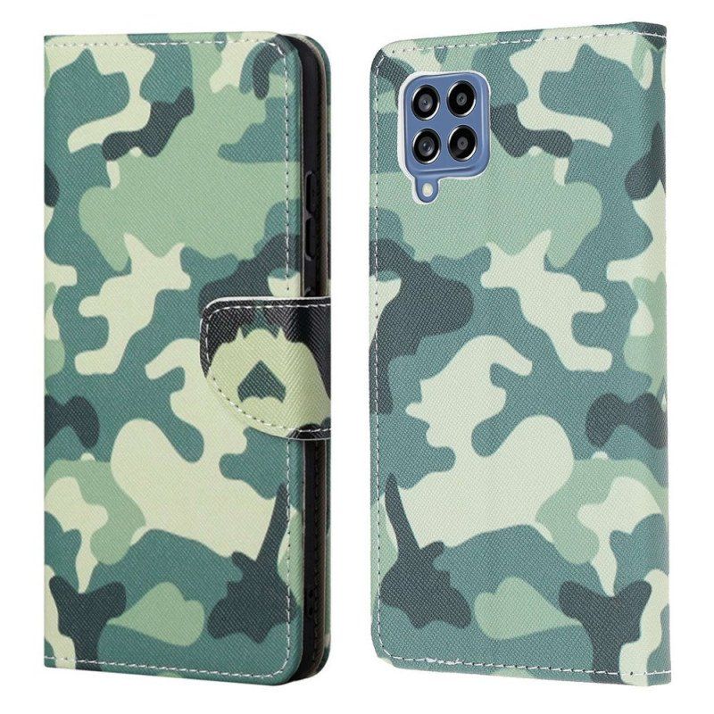 Etui Folio do Samsung Galaxy M53 5G Kamuflaż Wojskowy