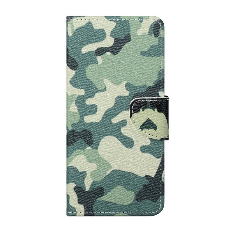 Etui Folio do Samsung Galaxy M53 5G Kamuflaż Wojskowy