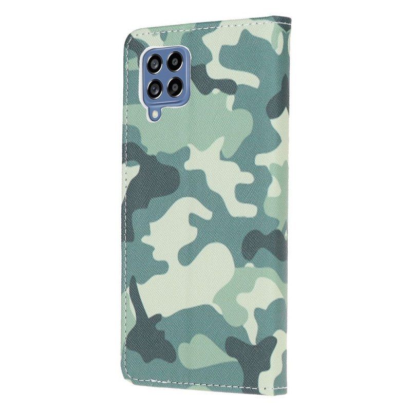 Etui Folio do Samsung Galaxy M53 5G Kamuflaż Wojskowy