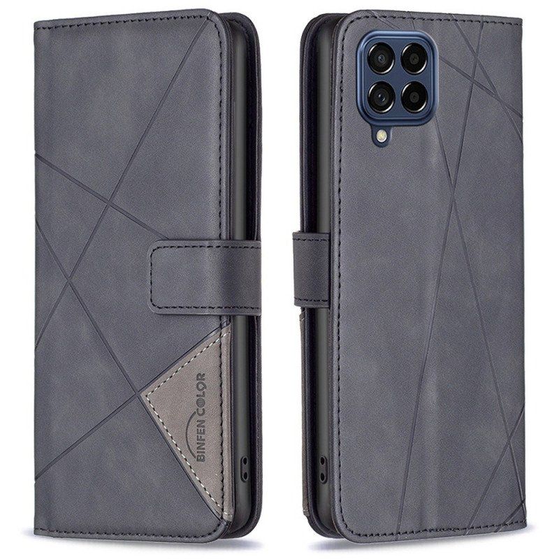 Etui Folio do Samsung Galaxy M53 5G Kolorowe Trójkąty Binfena