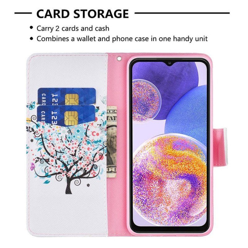 Etui Folio do Samsung Galaxy M53 5G Kwitnące Drzewo