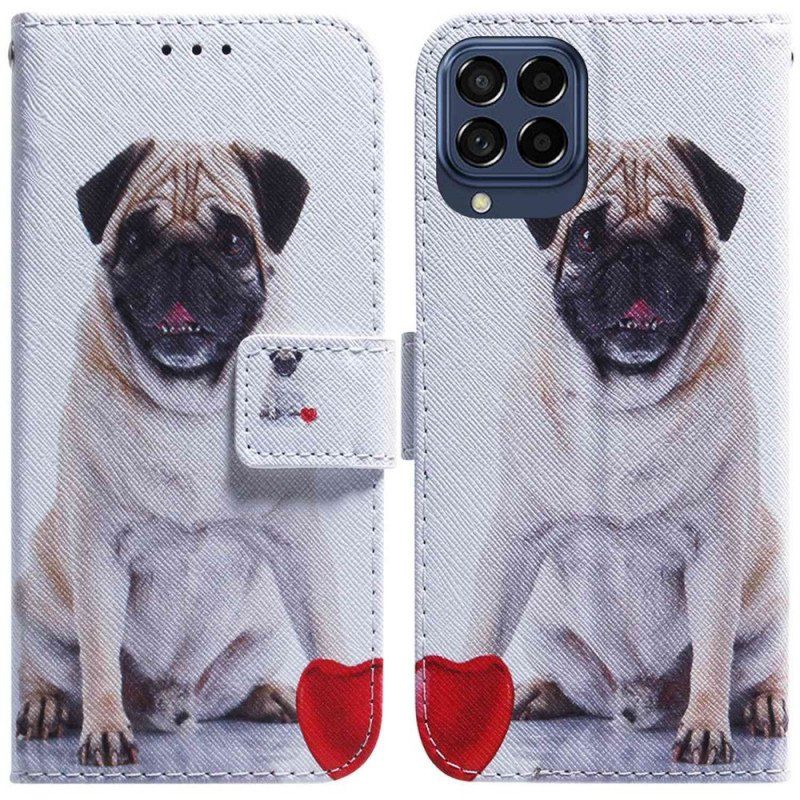 Etui Folio do Samsung Galaxy M53 5G Mops Pies