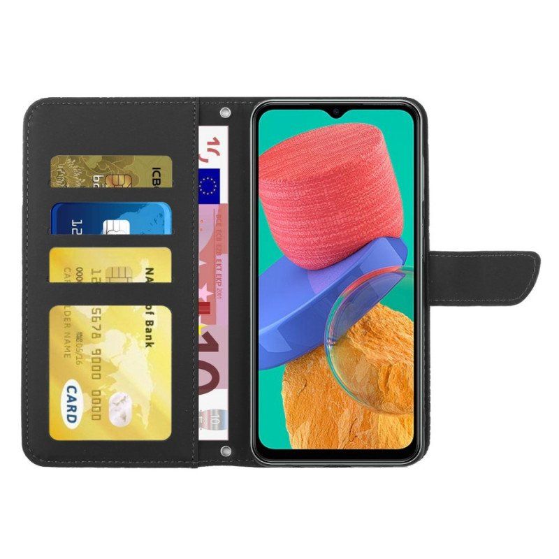 Etui Folio do Samsung Galaxy M53 5G Motyle I Pasek Na Ramię