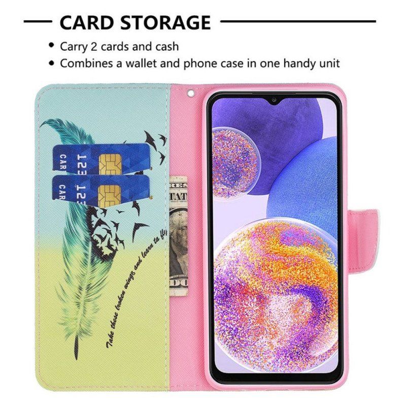 Etui Folio do Samsung Galaxy M53 5G Pióro