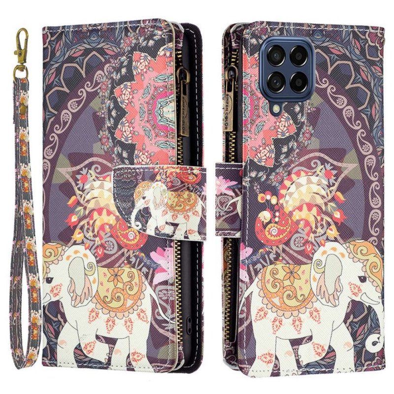 Etui Folio do Samsung Galaxy M53 5G Portfel Portfel Słonia