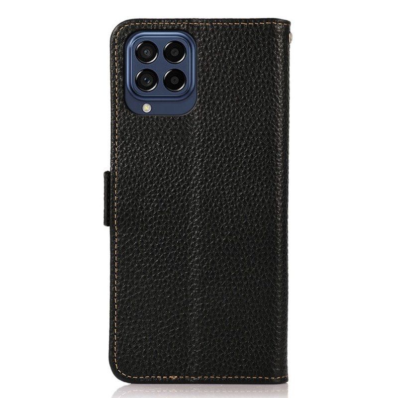 Etui Folio do Samsung Galaxy M53 5G Skóra Liczi Khazneh Rfid