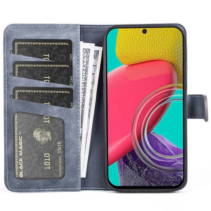 Etui Folio do Samsung Galaxy M53 5G Skórzany Styl Fali