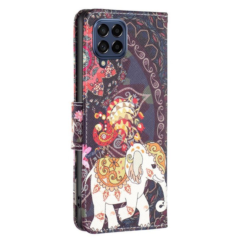 Etui Folio do Samsung Galaxy M53 5G Słoń Indyjski