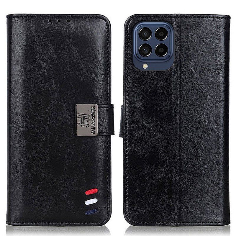 Etui Folio do Samsung Galaxy M53 5G Trójkolorowe Srebrne Zapięcie