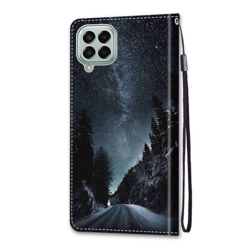 Etui Folio do Samsung Galaxy M53 5G z Łańcuch Krajobraz Smyczy