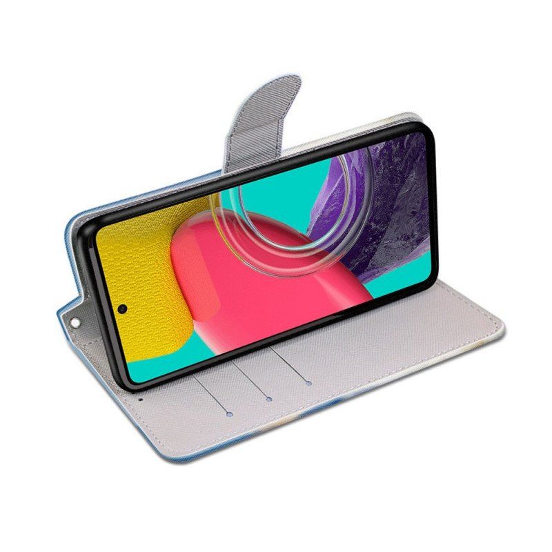 Etui Folio do Samsung Galaxy M53 5G z Łańcuch Stringi Pies