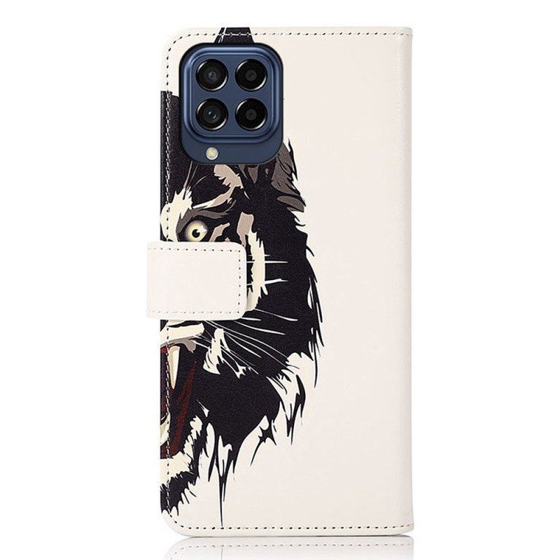 Etui Folio do Samsung Galaxy M53 5G Zaciekły Tygrys