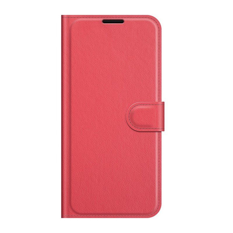 Etui Folio do Samsung Galaxy S22 5G Klasyczny Efekt Skóry Liczi