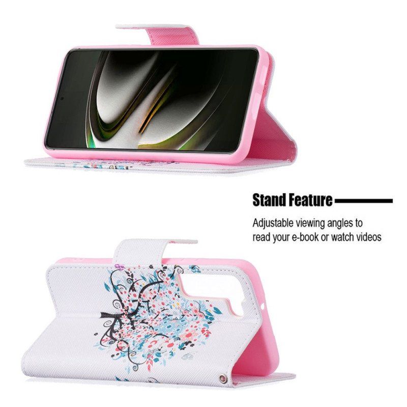 Etui Folio do Samsung Galaxy S22 5G Kwitnące Drzewo