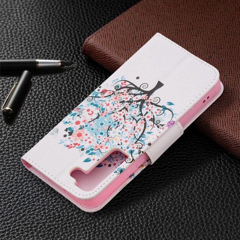 Etui Folio do Samsung Galaxy S22 5G Kwitnące Drzewo