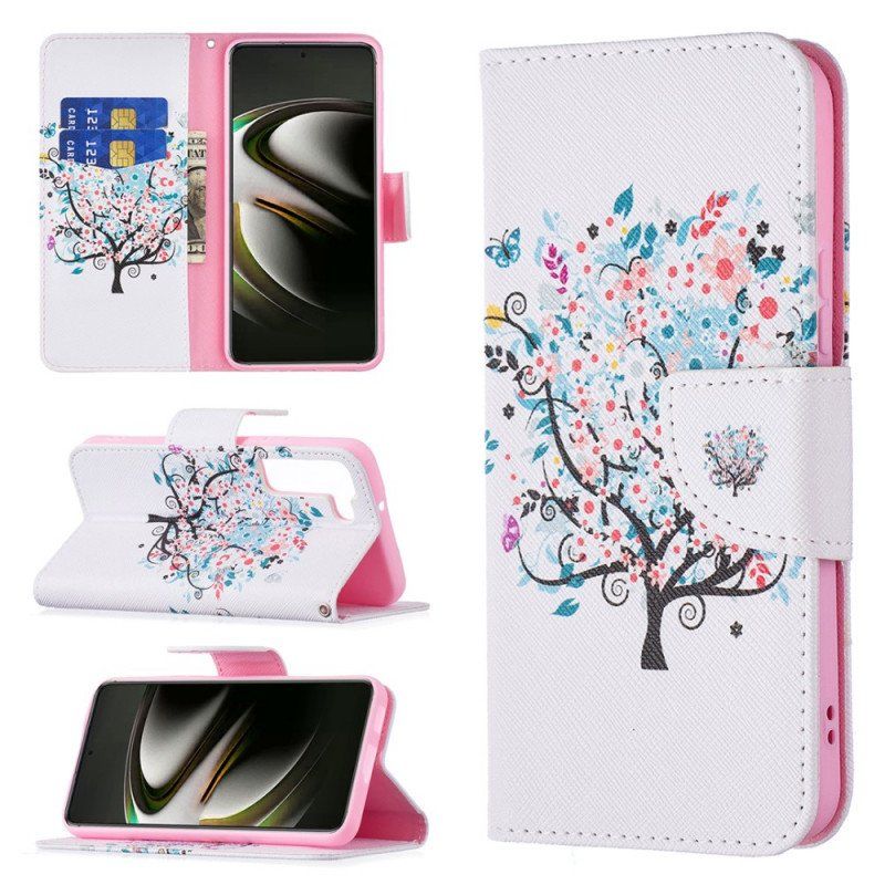 Etui Folio do Samsung Galaxy S22 5G Kwitnące Drzewo