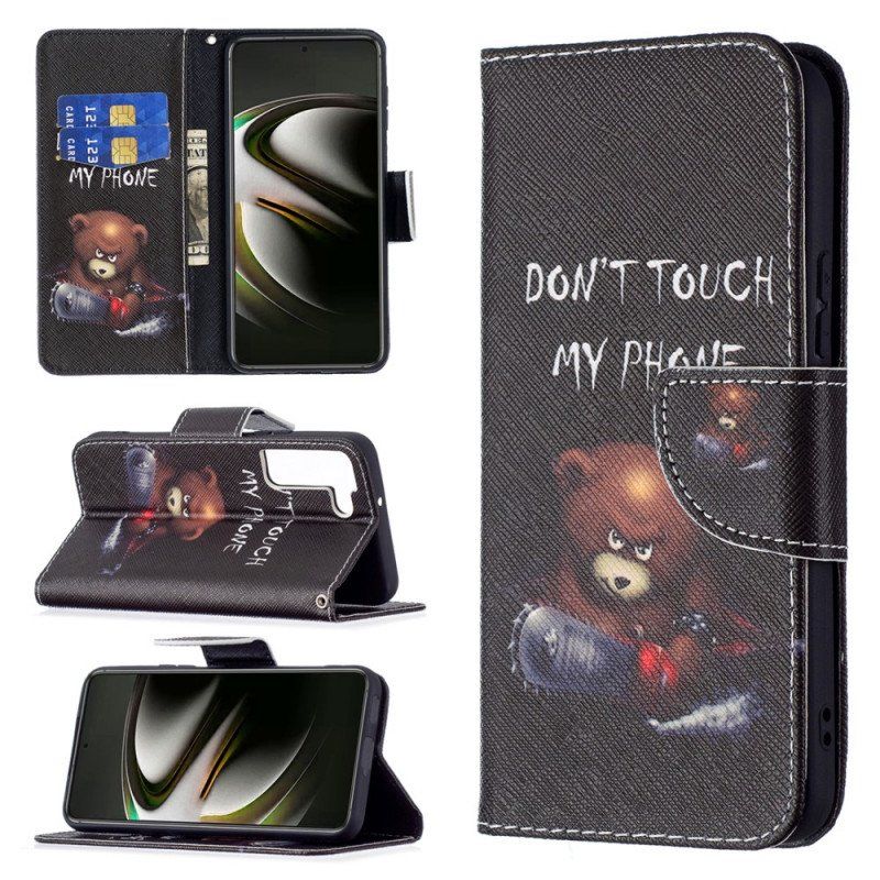 Etui Folio do Samsung Galaxy S22 5G Niebezpieczny Niedźwiedź