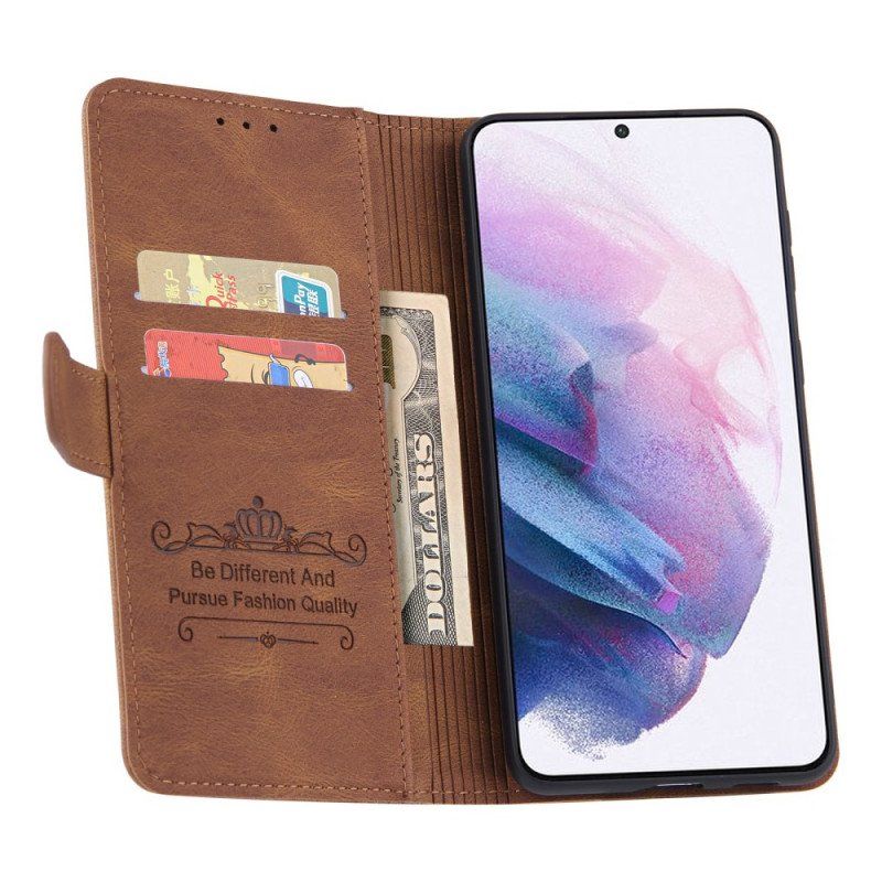 Etui Folio do Samsung Galaxy S22 5G Posiadacz Karty Z Przodu