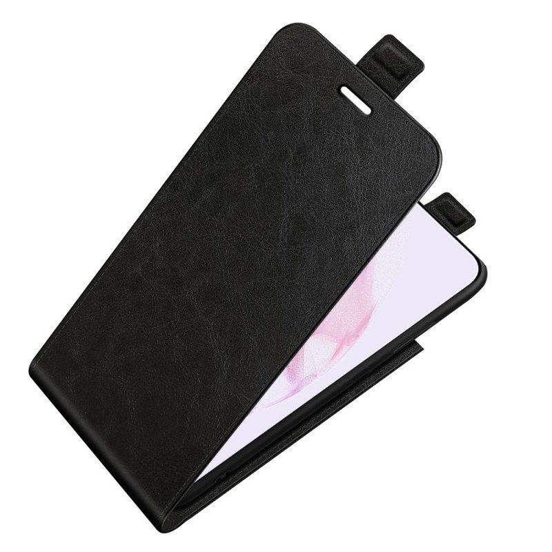 Etui Folio do Samsung Galaxy S22 5G Skórzany Futerał Pionowa Klapa Z Efektem Skóry