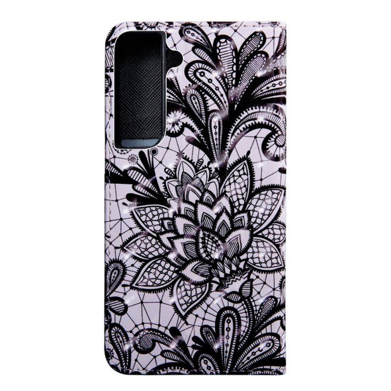 Etui Folio do Samsung Galaxy S22 5G Szykowna Koronka