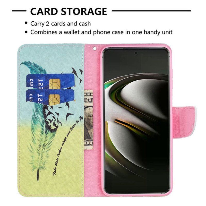 Etui Folio do Samsung Galaxy S22 5G Uczyć Się Latać