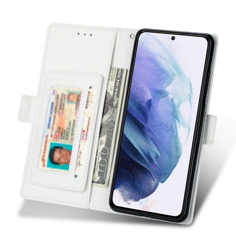 Etui Folio do Samsung Galaxy S22 5G z Łańcuch Dekoracja Mandali Na Ramiączkach