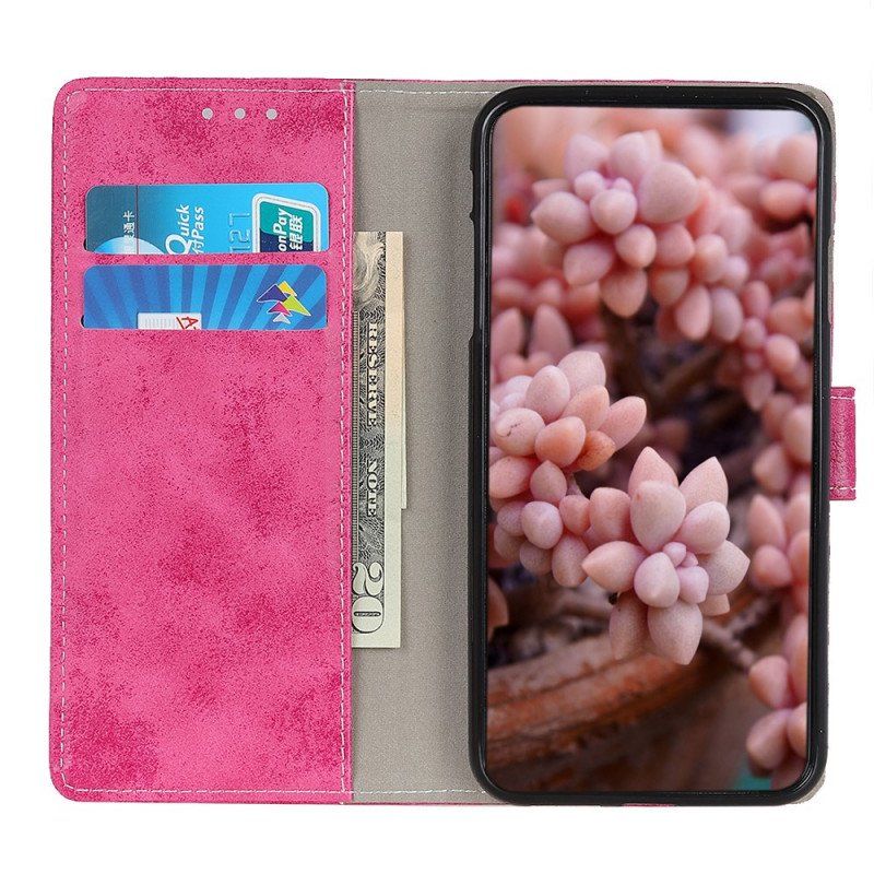 Etui Folio do Samsung Galaxy S22 Plus 5G Efekt Skóry Vintage