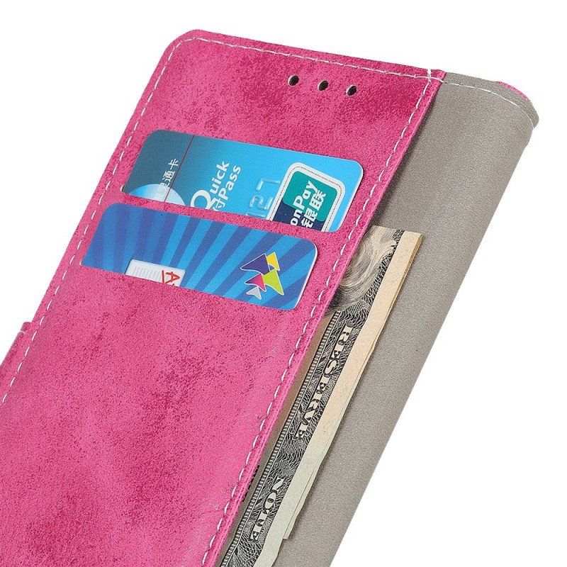 Etui Folio do Samsung Galaxy S22 Plus 5G Efekt Skóry Vintage