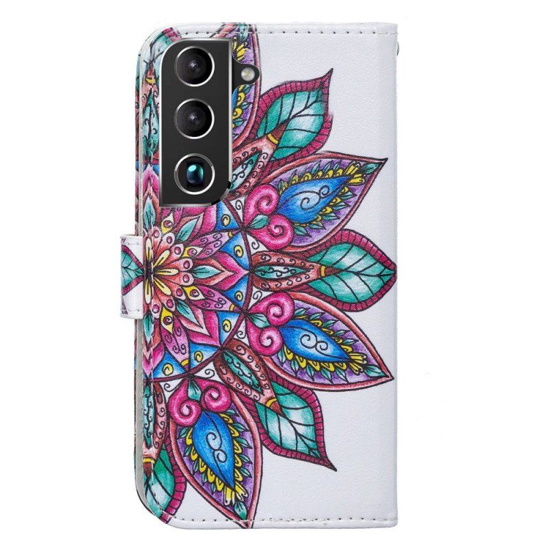 Etui Folio do Samsung Galaxy S22 Plus 5G Rysowane Mandali