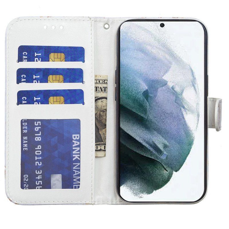 Etui Folio do Samsung Galaxy S22 Plus 5G Rysowane Mandali