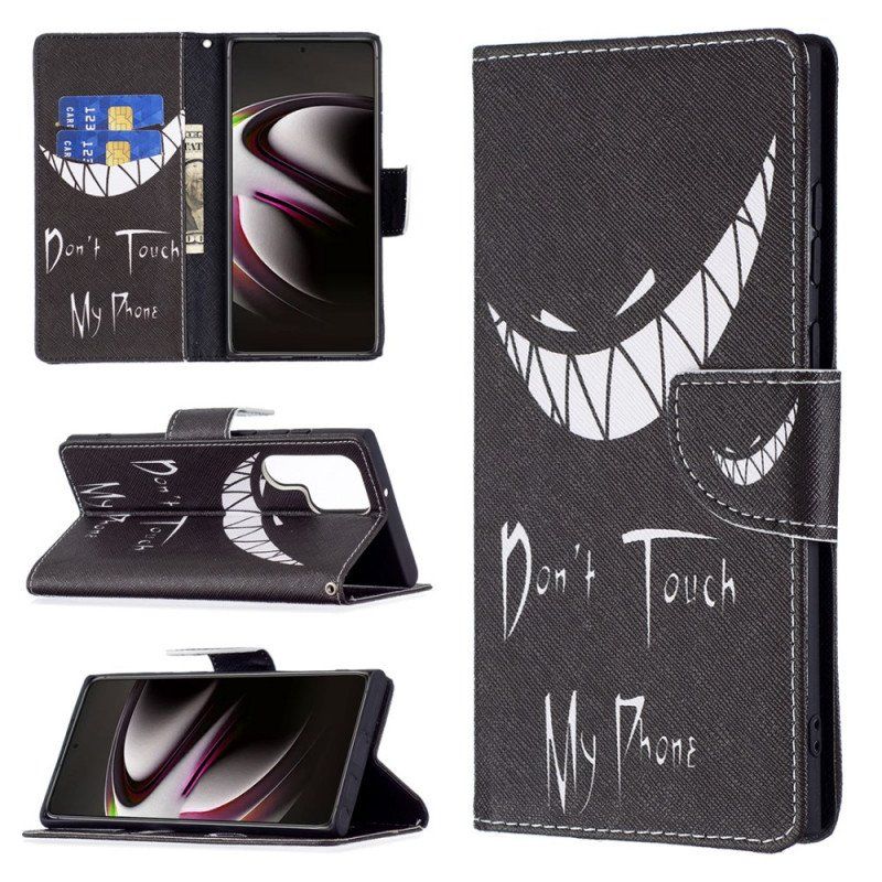 Etui Folio do Samsung Galaxy S22 Ultra 5G Diabelski Telefon