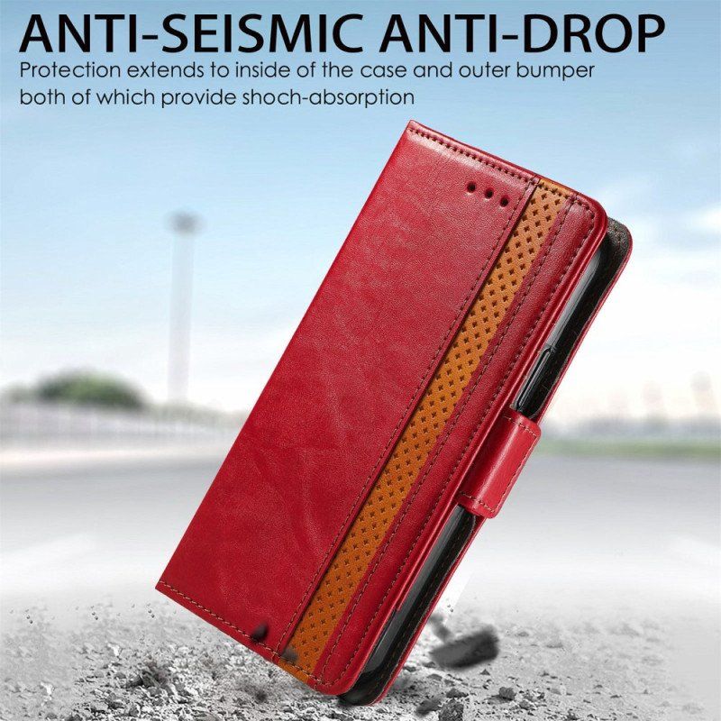 Etui Folio do Samsung Galaxy S22 Ultra 5G Dwukolorowe Podwójne Zapięcie