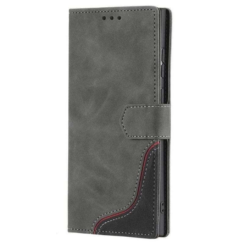 Etui Folio do Samsung Galaxy S22 Ultra 5G Fala W Dotyku Skóry