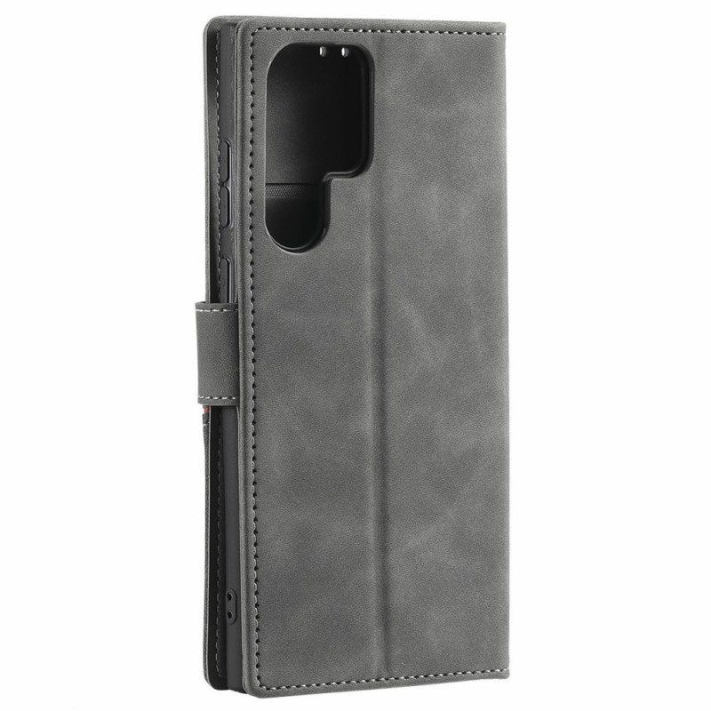 Etui Folio do Samsung Galaxy S22 Ultra 5G Fala W Dotyku Skóry