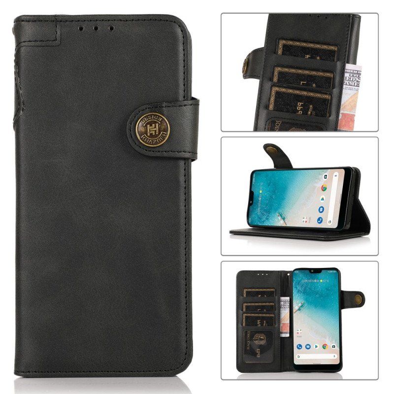 Etui Folio do Samsung Galaxy S22 Ultra 5G Guzik Magnetyczny Khazneh