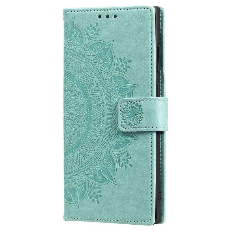 Etui Folio do Samsung Galaxy S22 Ultra 5G Mandala Słońca