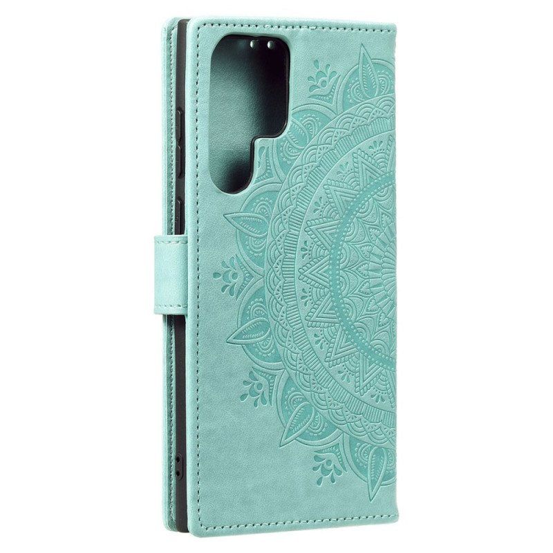 Etui Folio do Samsung Galaxy S22 Ultra 5G Mandala Słońca